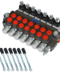 Beefed Up 7 Spool Double Acting Hydraulic Directional Control Valve For Small Tractor Loaders 13 GPM Flow 3600 PSI SAE Inlet Outlet Ports Heavy Duty Farm Gear For Precise Smooth Control