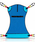 Vive Light Transfer Sling For Showering And Home Care, durable blue mesh lift with four suspension hooks for safe transfers.