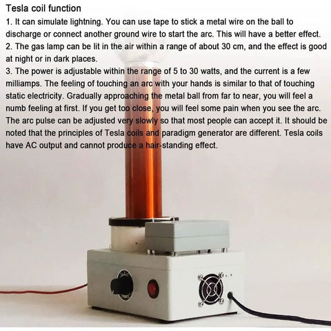 Spark Gap Coil Kit Arc Maker And Lightning Simulator Realistic 15cm Discharge Distance For High Voltage Physics Demos Dope Education Tool For College Labs And Serious Electronics Hobbyists, copper coil
