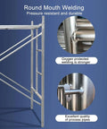 Adjustable Portable Scaffolding Tower For Home DIY Projects Stairs Roofs And Warehouses 6 Feet Tall 500 Lb Load Capacity