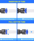 Guide for 60 Piece Pneumatic Straight Push Connectors Plug And Play Quick Release Fittings Set For 1/8 5/32 1/4 5/16 3/8 1/2 Inch Tubing