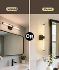 Gold Finish LED Vanity Light Over Mirror With 360 Degree Full Coverage Lighting 17W Dimmable LED 27.6 Inch Wall Sconce