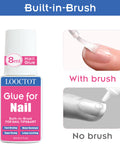 Ultra Fast Nail Glue For Nail Tips Acrylic Nails And Press On Nails With Built In Brush 8ml Twin Pack application demo