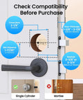 Compatibility guide for Go Keyless Front Door Smart Lock With Fingerprint, App Control, Electronic Keypad Deadbolt