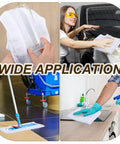 200 Pack Cotton Terry Cleaning Cloths 14 by 18 Inches White Bulk Multipurpose Shop Towels for Kitchen Auto Garage and Home