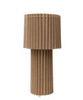 Pleated Jute And Metal Table Lamp In Natural Finish, Cozy Vintage Vibe Modern Lighting For Living Room Or Bedroom, 24 Inch Tall
