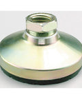 Superior Machined Steel Leveling Mount With Adjustable Delrin Or Zinc Plated Base angle view showing smooth base and threaded top for reliable tuning.