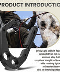 Two Pack Aluminum Tree Climber Hook Set for Shembiner XL Harnesses, one-hand operation, open frame, secure tool mounting
