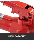 Close-up of red Heavy Duty Hydraulic Jack Kit 6 10 12 20 Ton For Auto Sheet Metal Repair And Frame Straightening