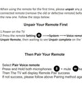 Ultra Smart Voice Remote With Push To Talk Button For Foolproof Search Across Apps And Channels, Smooth Streaming And Quick Input Switching On Your TV XRT260 pairing instructions