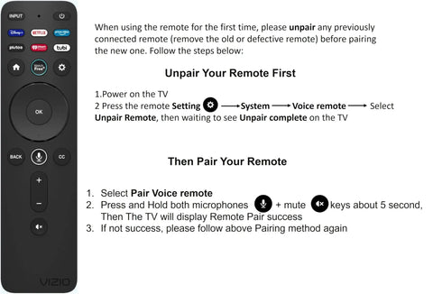 Ultra Smart Voice Remote With Push To Talk Button For Foolproof Search Across Apps And Channels, Smooth Streaming And Quick Input Switching On Your TV XRT260 pairing instructions