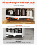 Three-stage Tough As Nails Undermount Drawer Slides Full Extension Ball Bearing System Designed For Zero Friction Cabinet Travel.