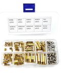 120 Pieces M3 Brass Standoff Kit With Male And Female Hex Spacers For PCB Board Support, Brass Prototyping Gear Built For Electronics Projects, Easy Mounting, Stable Mounts, Clean Cable Routing No Fuss Assembly, assorted brass spacers in organizer