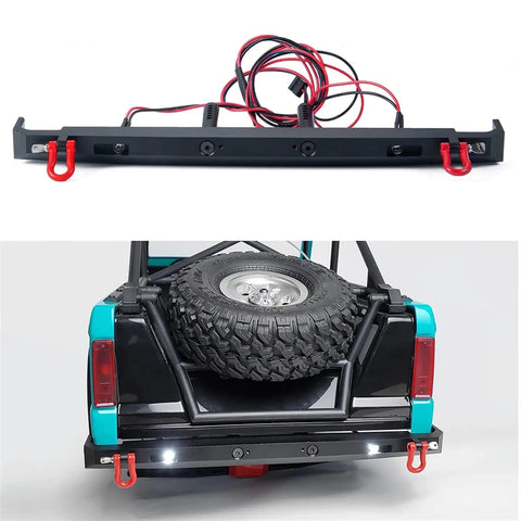 LED Light Strips Kit For 1:10 Bronco RC Crawler With Metal Rear Bumper And Lights Upgrade Fits SCX10 III AXI03014 Durable Aluminum