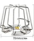 White Fire Sprinkler Head Guard Cover Cage Protector For 1/2 Inch Ceiling Mount with dimensions and metal design for safety.
