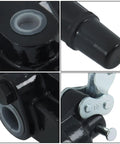 Close-up views of Heavy Duty One Spool Hydraulic Control Valve For Log Splitters And Loaders With Three Quarter Inch NPT Ports.