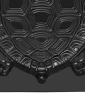 Close-up of Turtle Shaped Stepping Stone Mold for Concrete Garden Pathways, No Fuss DIY Reusable ABS Plastic Cement Paver with realistic details.