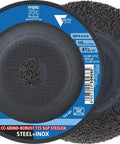 Beast Mode CC Grind Robust Ceramic Disc For Aggressive Metal Grinding With STEELOX VICTOGRAIN Ceramic And Rugged Fiberglass Backing Four And A Half By Seven Eighths Inch Pack Of Ten, front view