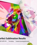Sublimation Paper 8.5 By 11 Inches 150 Sheets 120Gsm Inkjet Printer Compatible Fast Drying High Transfer Rate Vivid Colors Lion Design