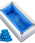 Automatic Shoe Cover Dispenser With 100 Disposable Covers, Hands Free Operation, Power Free, for Home Office Factory Workshop