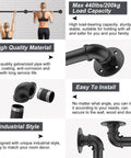 10 Ft Industrial Black Pipe Handrail For Stairs Wall Mount Kit features and installation guide