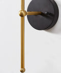 Total Home Flex Super Sleek Led Wall Sconce With Flicker Free Eye Care Lighting, black and gold wall mount detail.