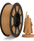 PLA 3D Printer Filament 1.75mm 1kg Spool Peanut Brown, Smooth As Butter And Reliable Printing with 3D printed figurine, Made In USA