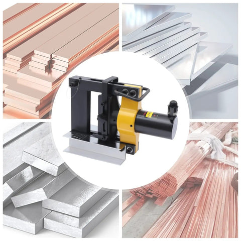 Heavy Duty Hydraulic Pipe Bender Machine For Copper Aluminum Iron Steel with surrounding metal sheets and profiles.