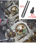 DIY Ready Pro Grade Camshaft Locking And Timing Tool Kit For VW And Audi Engines in use on engine components