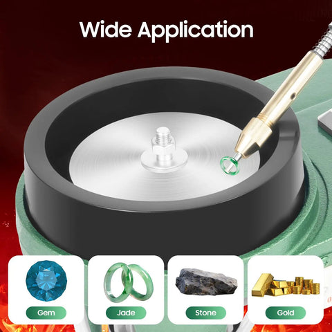 Gem Faceting Machine For Gemstones And Jewelry Lapidary 180W Cutter Polisher with mechanical manipulator in use
