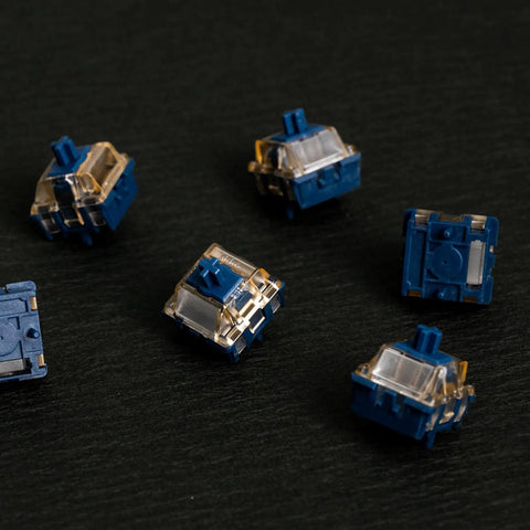 Astrolink Magnetic Switches for HE Gaming Keyboard With Rapid Trigger 36gf Initial Force, six switches on dark surface