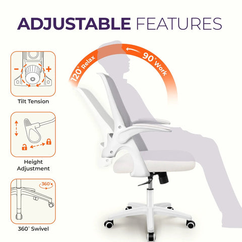 Ergonomic Mesh Office Chair With Lumbar Support And Adjustable Height For Gaming And Work Breathable Backrest Swivel Rolling Wheels