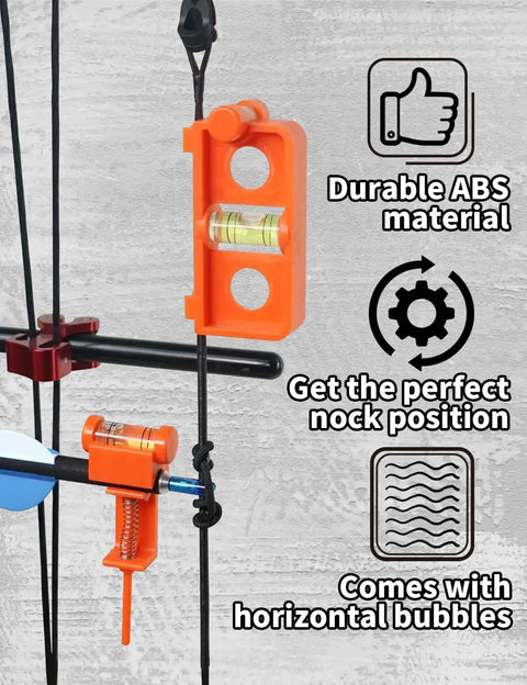 Bow Tuning And String Level Kit For Compound Bows Orange Pro Grade Easy To Use Archery Level Tool With Bubble Level