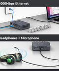 Thunderbolt Docking Station Expands 3 4K 60Hz Displays For M1 M2 M3 M4 MacBook Pro Air Using Displaylink Tech Boasts 19 Ports with Ethernet and audio