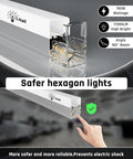Hexagon LED Garage Lights 5 Pack 6500K Ultra Bright Ceiling Lighting For Garages Workshops Warehouses Gyms And Shops With Honeycomb Design For Maximum Visibility And Pro Style Auto Shop Detailing