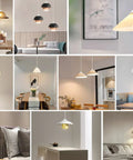Images of various Top Tier Industrial Mini Pendant Light Kit With Kickass Retro Vibe And Heavy Duty Build Plus Standard E26 Socket For Modern Homes Kitchens And Warehouse Lofts In White in different settings and styles.