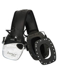 Impact Sport Electronic Shooting Earmuff With Sound Amplification In Multicam Alpine showing ear cup detail and headband