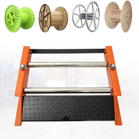 Heavy Duty Cable Roller Stand Unwinder and Single Reel Dispenser for Reels Up To 28 Inches Wide with rustproof steel frame