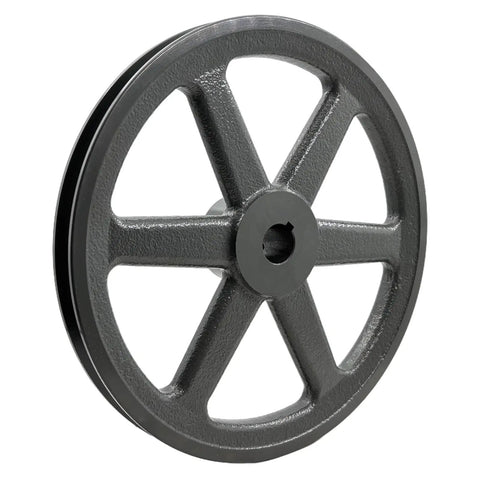 Three Quarter Inch Bore V Belt Pulley With Eight And A Quarter Inch Outer Diameter One Groove Cast Iron Sheave For A 3L And 4L V Belts