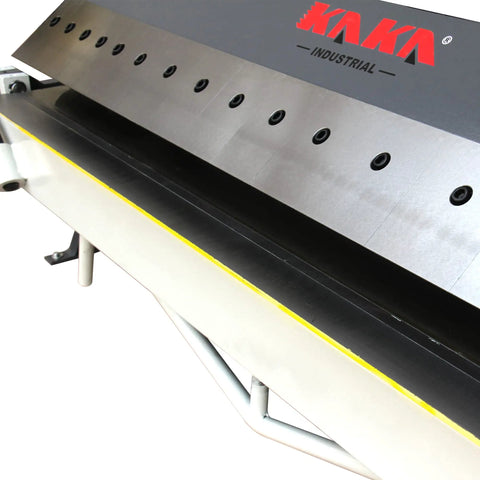 Built Tough 48 Inch Box And Pan Sheet Metal Brake Handling 16 Gauge Mild Steel With Quick Swap Fingers And Zero Drag Blade Gap Adjust For No Hassle Fabrication On A Busy Shop Floor