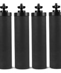 Four black carbon block filters for Silver Infused Water Filter Replacement For Berkey BB9-2 Black Carbon Block System