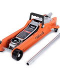 Low Profile Hydraulic Floor Jack, 2.5 Ton Capacity, Heavy Duty Trolley Jack For Cars And SUVs, The Workhorse Lifts From 3.35 Inch To 14.57 Inch, Orange Finish, Ideal For Garage, Home, And Shop Lifts