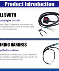 Complete Wiring Harness Kit With Kill Switch Ignition Coil CDI Box Spark Plug Rebuild For Kick Start Dirt Bike ATV Go Kart 50cc To 160cc 4 Stroke Buggy showing wiring harness and kill switch components