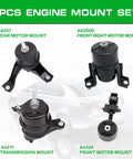 Set Of Four Beefy Engine And Transmission Mounts For 2007 Through 2011 Toyota Camry 2.4L OE Style Replacement Brackets With A62009 A4211 A4274 A4207 Direct Install