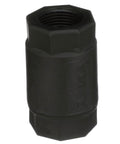 Watts ANKA Series full-flow plunger-style check valve, 3/4" female NPT x 3/4" female NPT, black glass-fiber reinforced nylon body