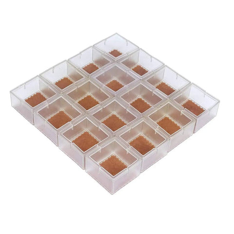Square Table Leg Protectors For Large Chairs And Sofas Fits From One And Fifteen Sixteenths Inches To Two And One Sixteenth Inches 49mm To 53mm Two Inch Silicone Leg Caps With Felt Pads Clear 16 Pack No Slip Floor Safe Easy Fit, shown in packaging