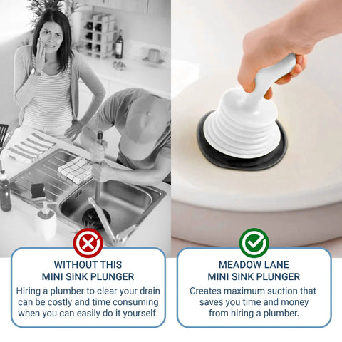 Compact Mini Sink Plunger For Kitchen And Bathroom Drains With Ergonomic Non Slip Handle Space Saving Design Powerful Suction Universal Fit For Home Or Commercial Use Yellow 2 Pack For Easy Clog Removal