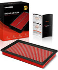 High Performance Pre Oiled Engine Air Filter For Infiniti Nissan Subaru Saab in box with installation guide visible