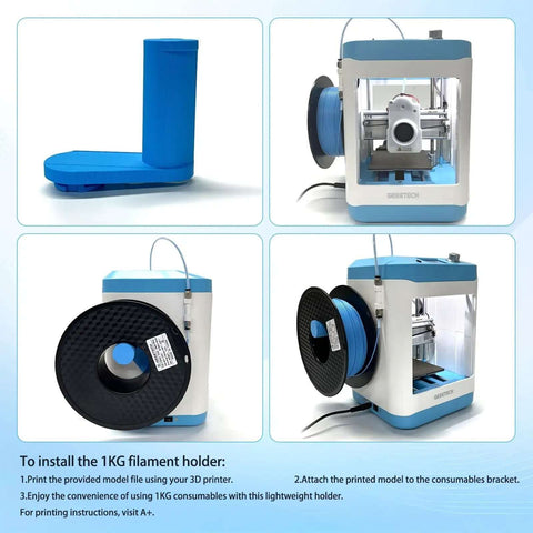 Kid Friendly 3D Printer For Beginners With Auto Leveling and Fast Printing, blue model displaying direct drive extruder setup.