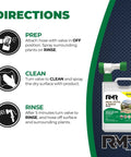 Deck, Patio, And Fence Wash Grime-Busting For Mold, Mildew, And Algae - Commercial-Grade Outdoor Stain Remover, 64 Ounce Bottle With Hose-End Adapter shown with cleaning directions
